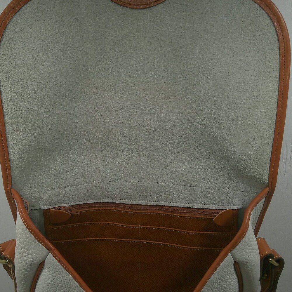 Vintage Dooney & Bourke Cavalry/Saddle Crossbody Bag Bone Leather Bag Pocketbook - Picture 12 of 14